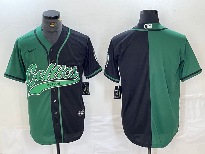 Men Boston Celtics Blank Black green Jordan 2024 Nike NBA Jersey style 1->boston celtics->NBA Jersey